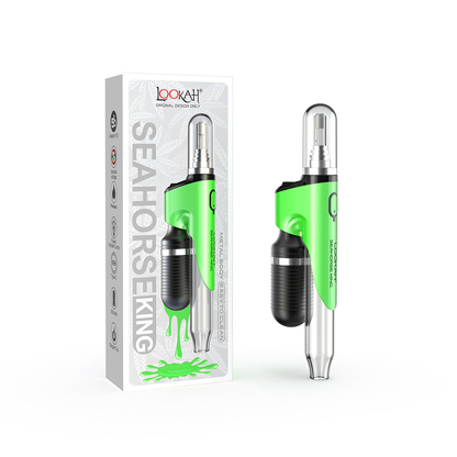 Lookah Seahorse King E-Dab Pen Green with packaging