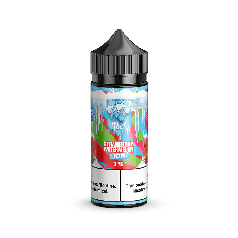 Strawberry Watermelon Ice by Puff Fruits & Fruit ICE Series E-Liquid 100mL (Freebase)