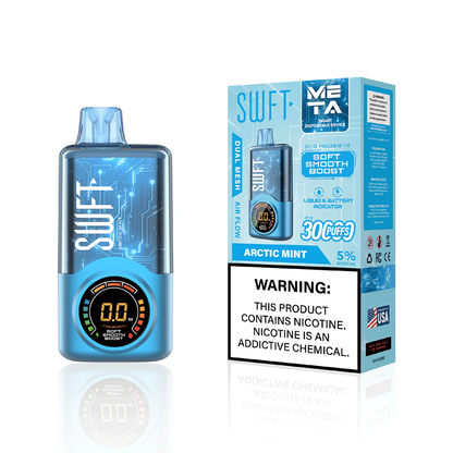 SWFT Meta Disposable 30000 Puffs 24mL 50mg - arctic mint with packaging