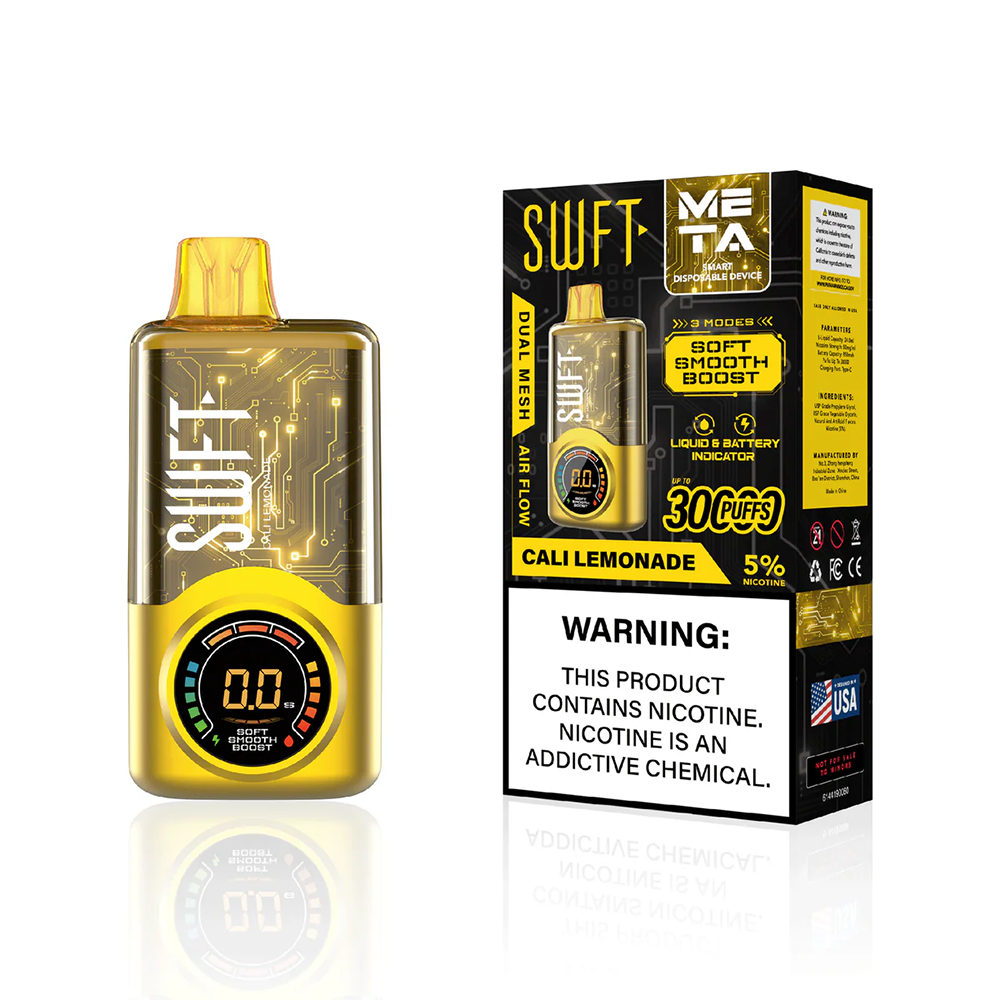 SWFT Meta Disposable 30000 Puffs 24mL 50mg - cali lemonade with packaging