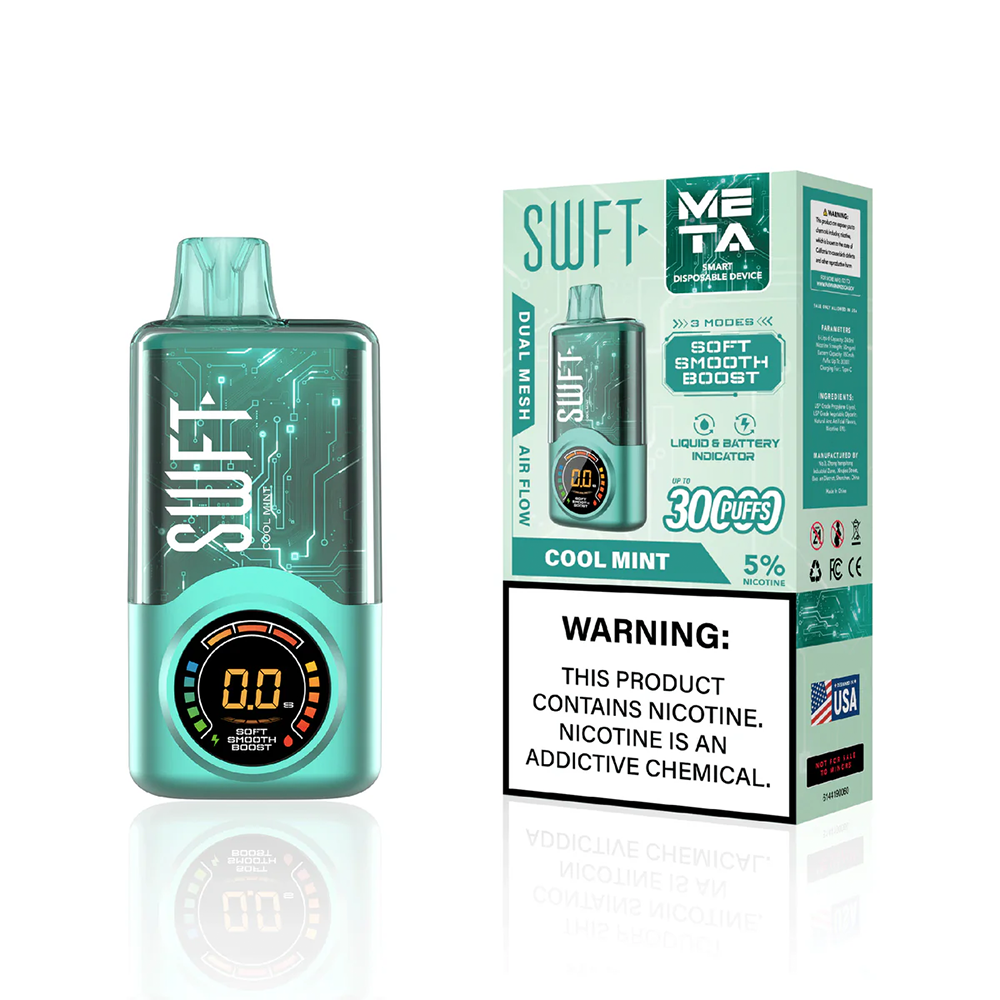 SWFT Meta Disposable 30000 Puffs 24mL 50mg - cool mint with packaging