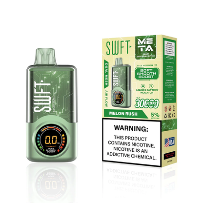 SWFT Meta Disposable 30000 Puffs 24mL 50mg - melon rush with packaging