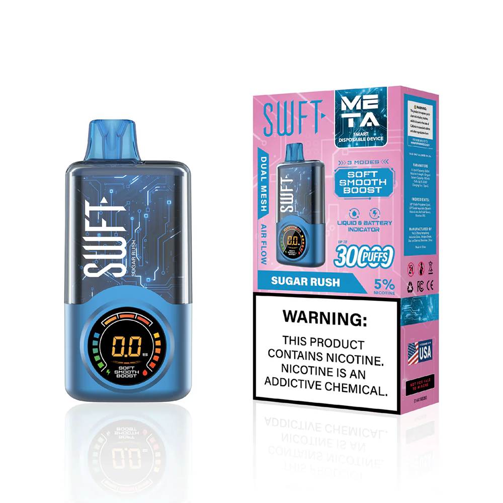 SWFT Meta Disposable 30000 Puffs 24mL 50mg - sugar rush with packaging