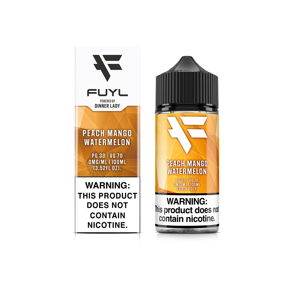 Peach Mango Watermelon by Fuyl Series E-Liquid 100mL (Freebase) with packaging