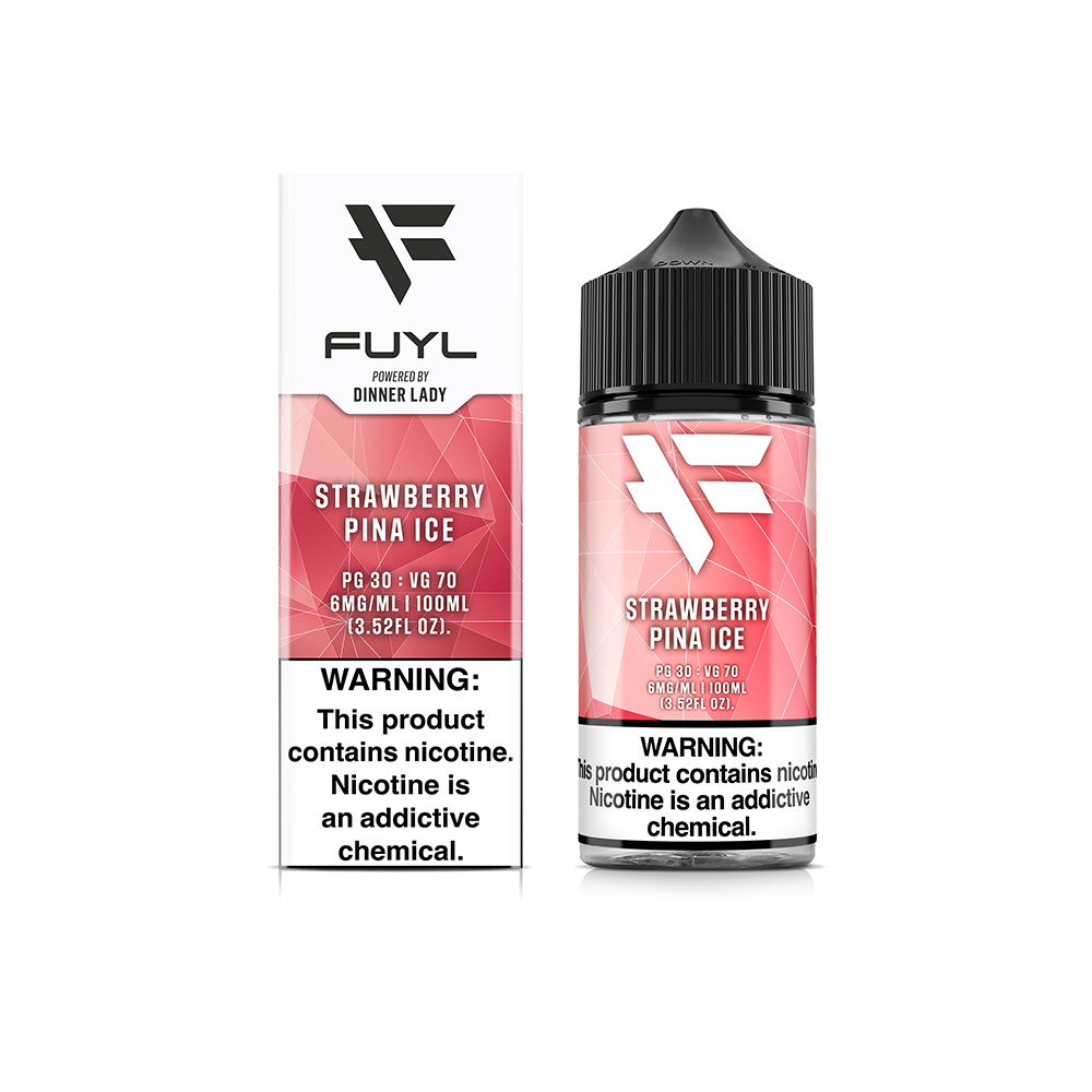 Strawberry Pina Ice by Fuyl Series E-Liquid 100mL (Freebase) with packaging