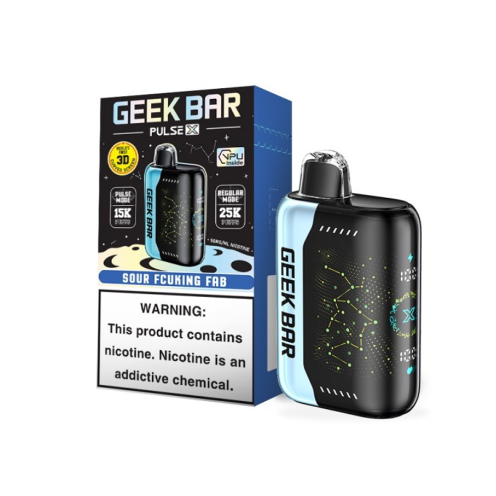 Geek Bar Pulse X ZERO Disposable 25000 Puff 18mL - Sour Fcuking Fab with packaging