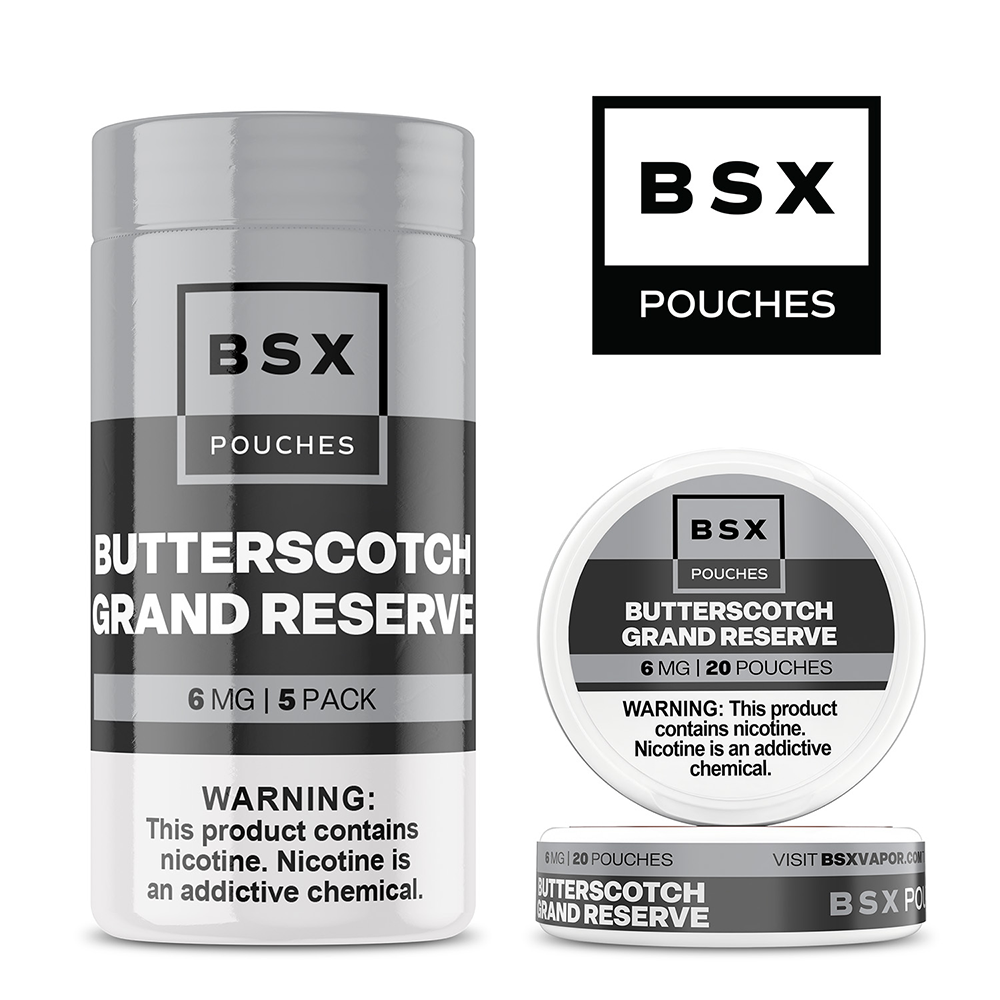 Basix Nicotine Pouches (20ct Can)(5-Can Pack) butterscotch grand reserve