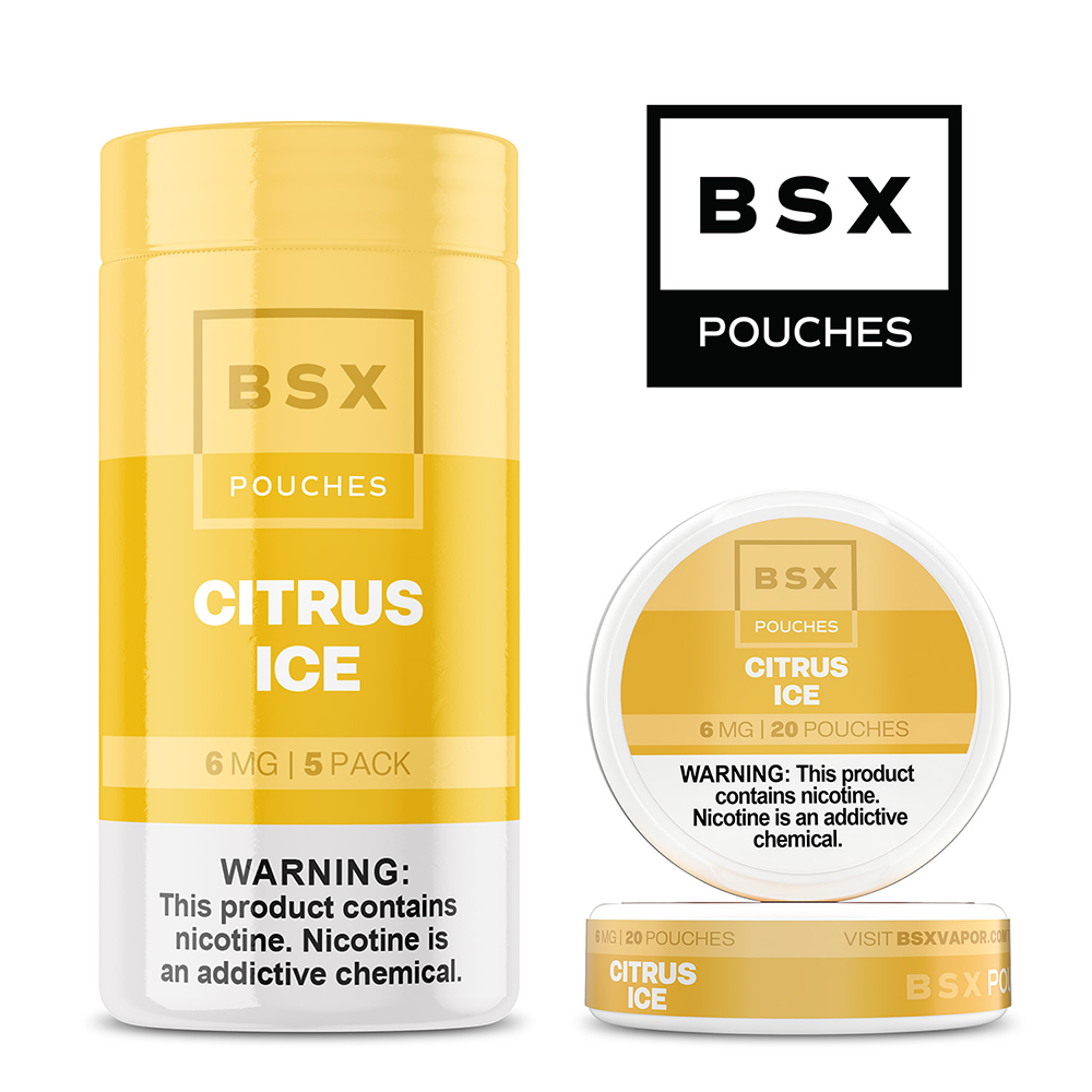 Basix Nicotine Pouches (20ct Can)(5-Can Pack) citrus ice