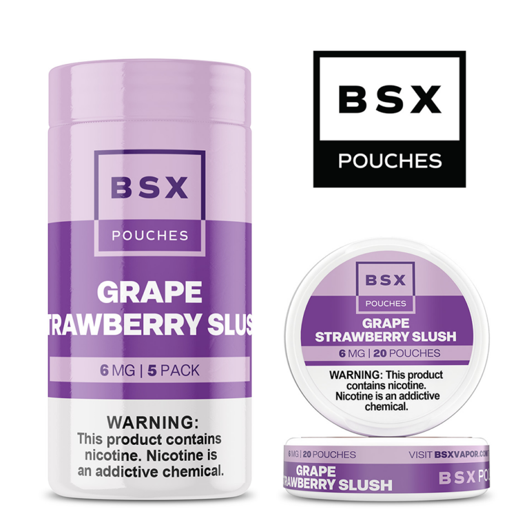 Basix Nicotine Pouches (20ct Can)(5-Can Pack)grape strawberry slush