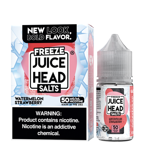 Watermelon Strawberry Freeze by Juice Head Salt Series E-Liquid 30mL (Salt Nic) with packaging