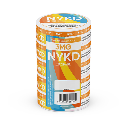 NYKD Nicotine Pouches (20ct Can)(5-Can Pack) - tropical ice