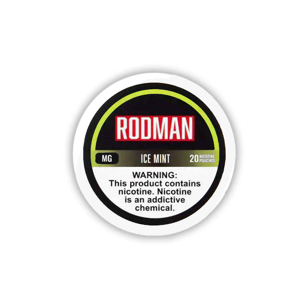 Rodman Nicotine Pouches (20ct Can)(5-Can Pack) Ice Mint