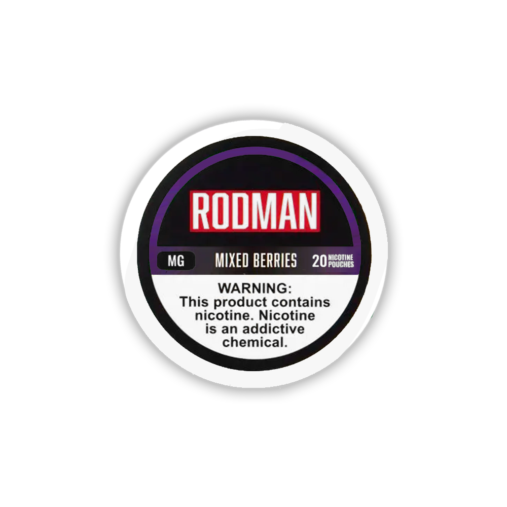 Rodman Nicotine Pouches (20ct Can)(5-Can Pack) Mixed Berries