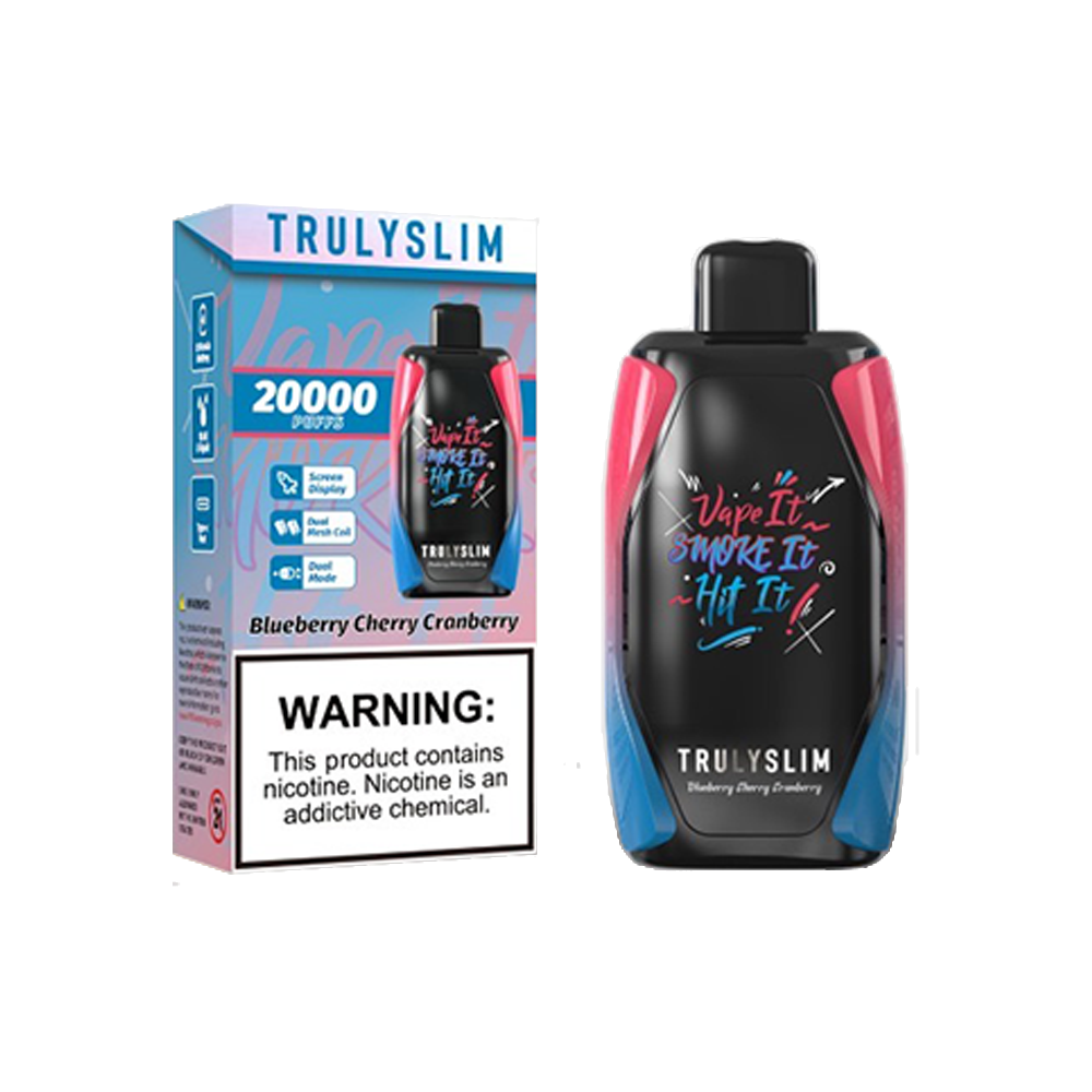 Truly Bar Trulyslim 20K Disposable 20000 Puffs 18mL 50mg | blueberry cherry cranberry with packaging