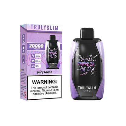 Truly Bar Trulyslim 20K Disposable 20000 Puffs 18mL 50mg | juicy grape with packaging