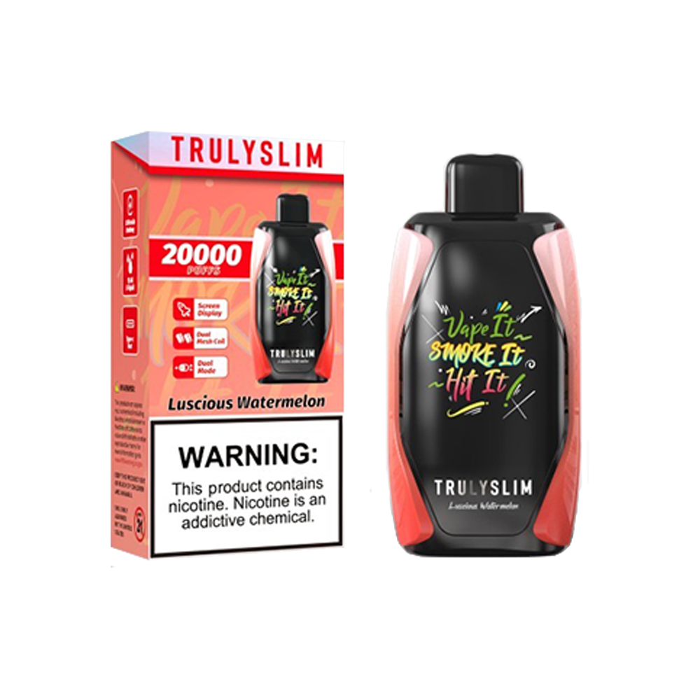 Truly Bar Trulyslim 20K Disposable 20000 Puffs 18mL 50mg | luscious watermelon with packaging