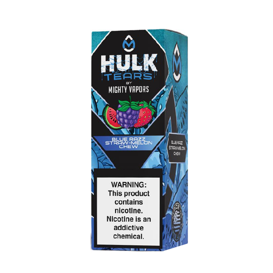 Hulk Tears Blue Razz Straw Melon Chew by Hulk Tears Salt Series E-Liquid 30mL (Salt Nic)with packaging