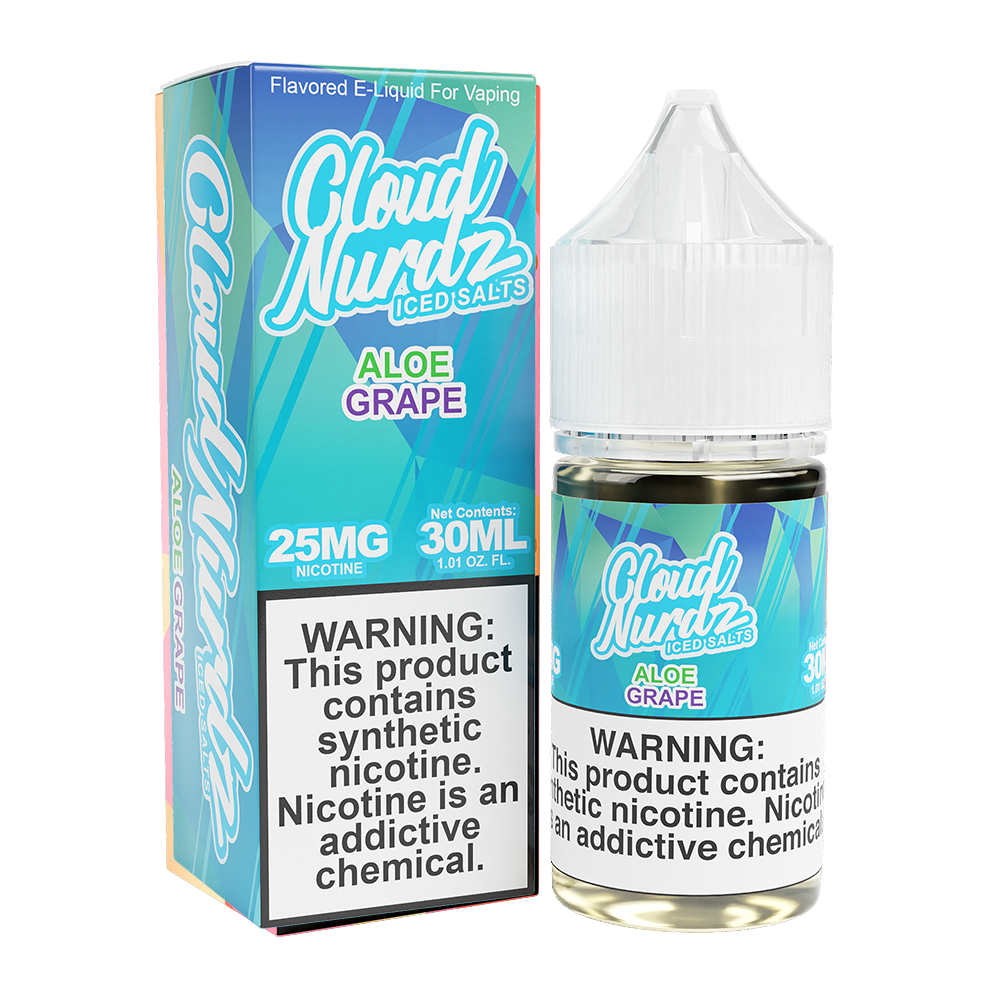 Aloe Grape Ice by Cloud Nurdz Salt Series E-Liquid 30mL (Salt Nic) with packaging