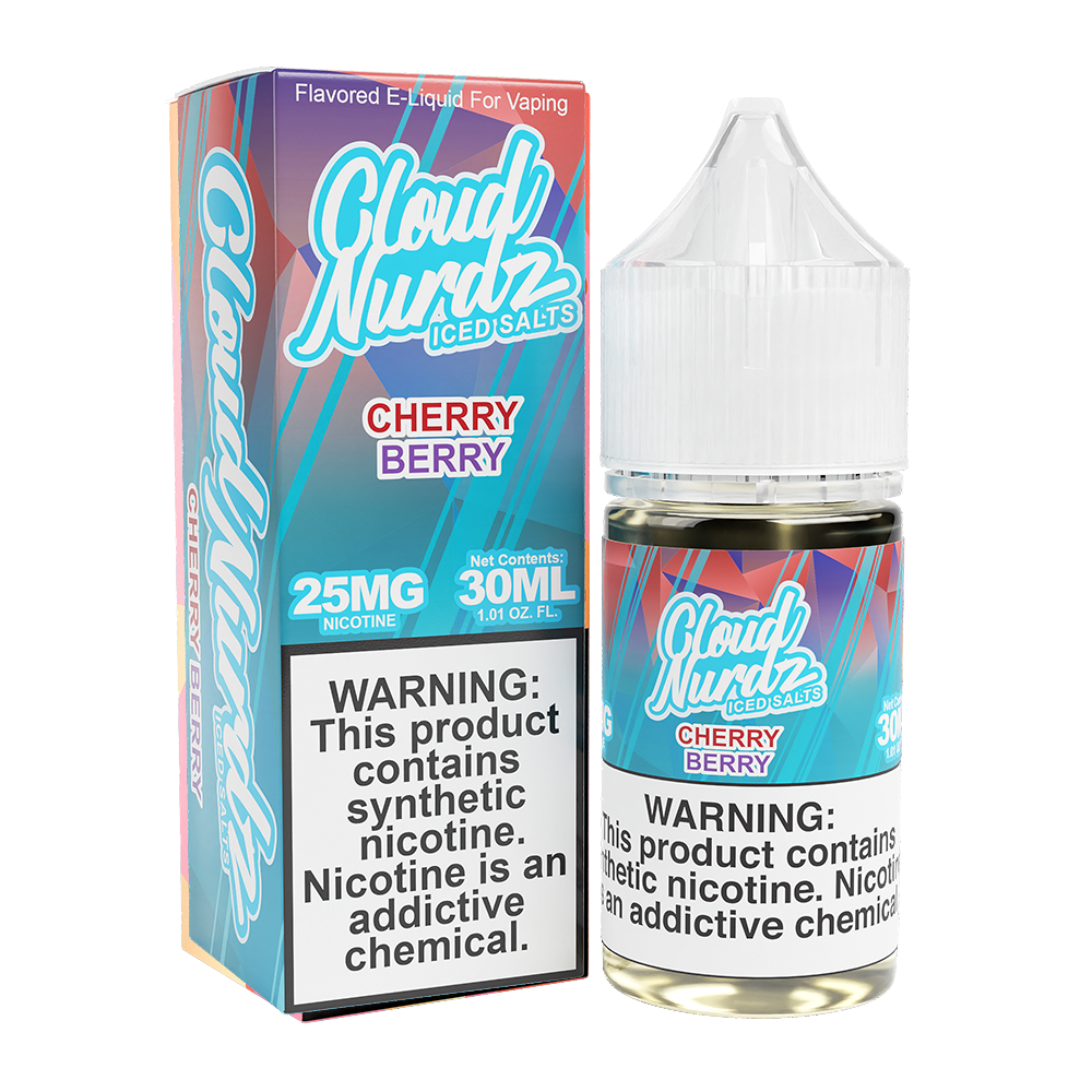 Cherry Berry Ice by Cloud Nurdz Salt Series E-Liquid 30mL (Salt Nic) with packaging