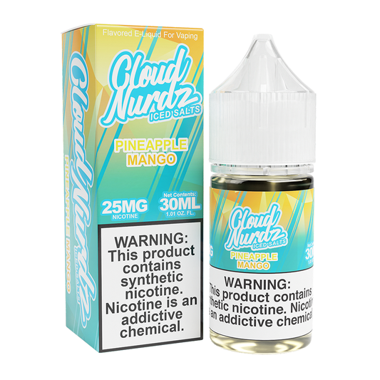 Pineapple Mango Ice by Cloud Nurdz Salt Series E-Liquid 30mL (Salt Nic)  with packaging