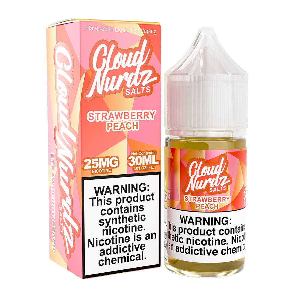 Strawberry Peach by Cloud Nurdz Salt Series E-Liquid 30mL (Salt Nic)with packaging