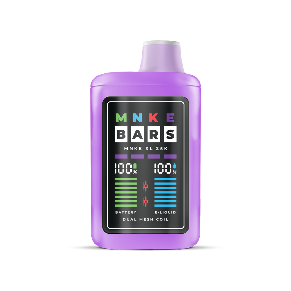 MNKE Bars XL ZERO Disposable 25000 Puffs 18mL 0mg | rain bops