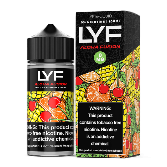 Aloha Fusion by LYF Series E-Liquid 100mL (Freebase) with packaging