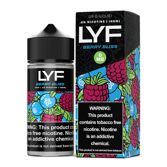 Berry Bliss by LYF Series E-Liquid 100mL (Freebase) with packaging