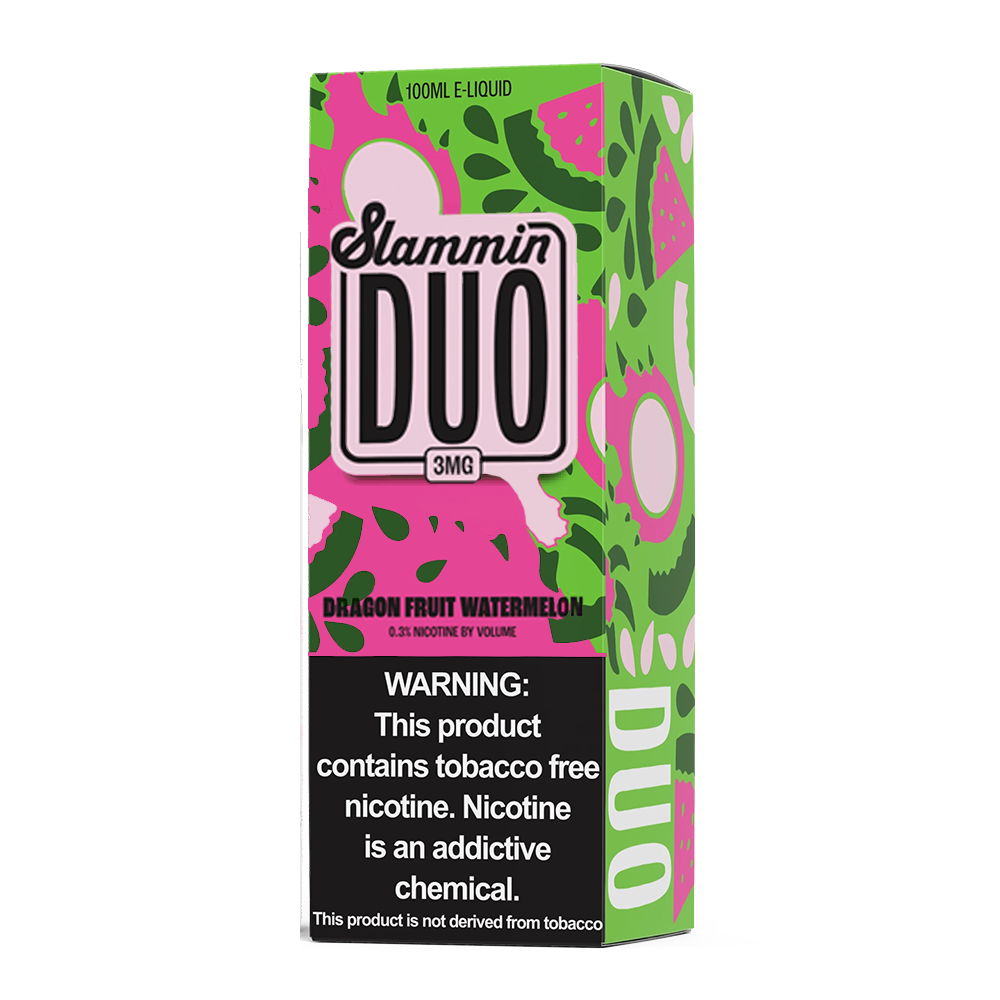 Dragonfruit Watermelon by Slammin Duo Series E-Liquid 100mL (Freebase)