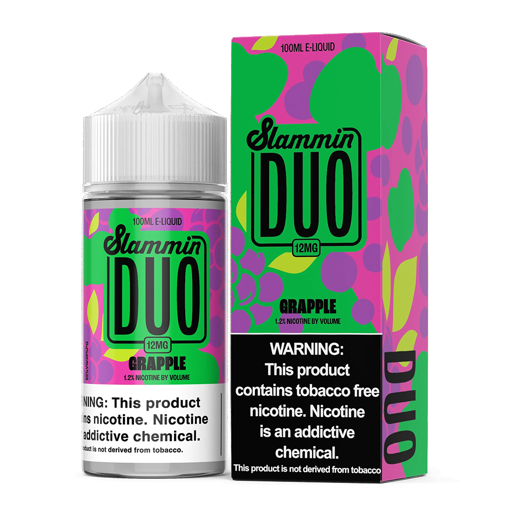 Grapple by Slammin Duo Series E-Liquid 100mL (Freebase)  with packaging