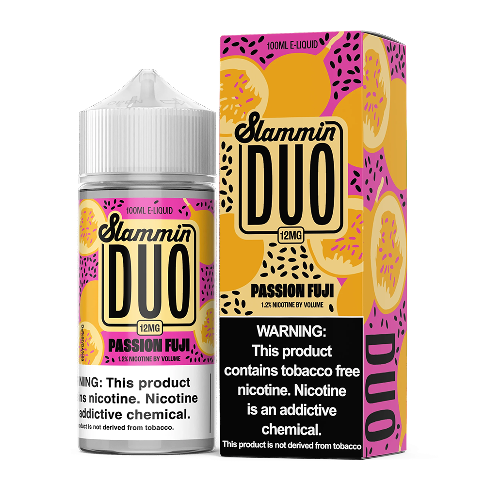 Passionfruit Fuji by Slammin Duo Series E-Liquid 100mL (Freebase) with packaging