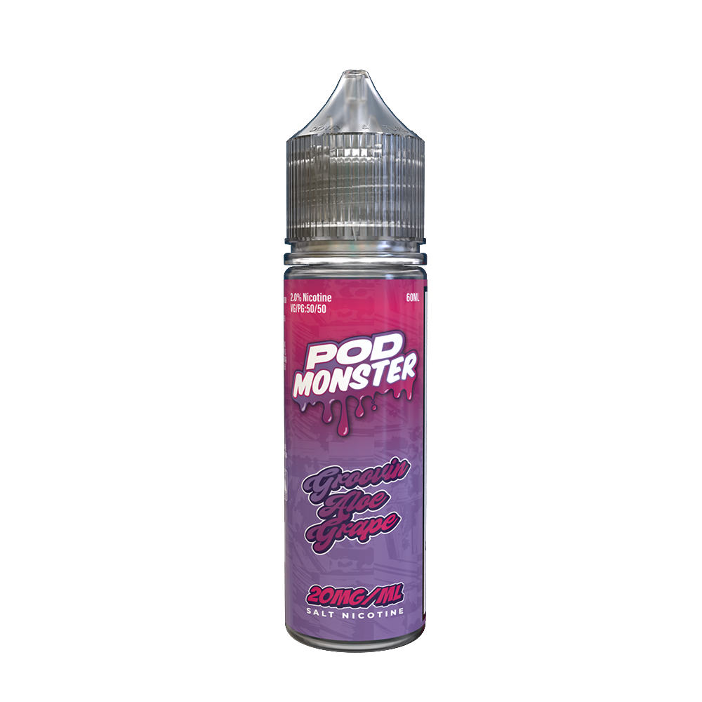 Groovin Aloe Grape by Pod Monster Series E-Liquid 60mL (Salt Nic) 