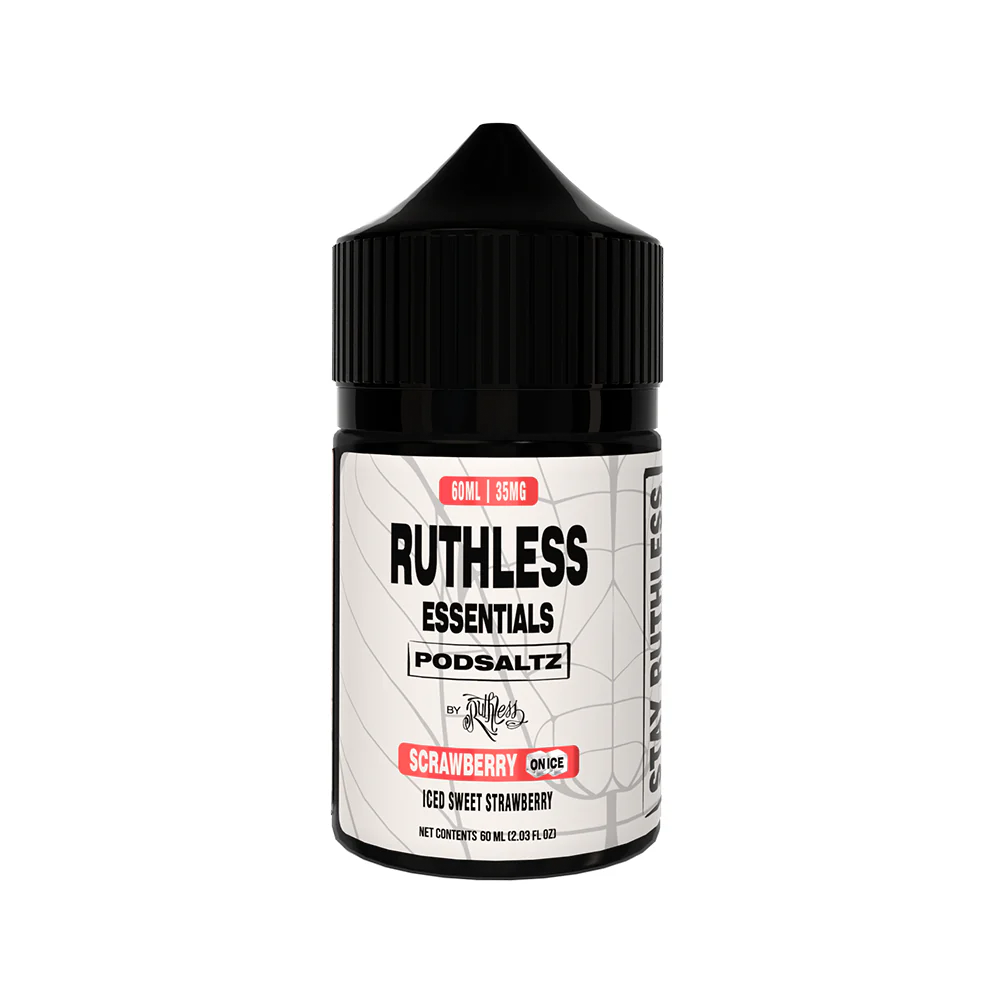 Scrawbrrry On Ice by Ruthless Essentials Salt Series E-Liquid 60mL (Salt Nic) 