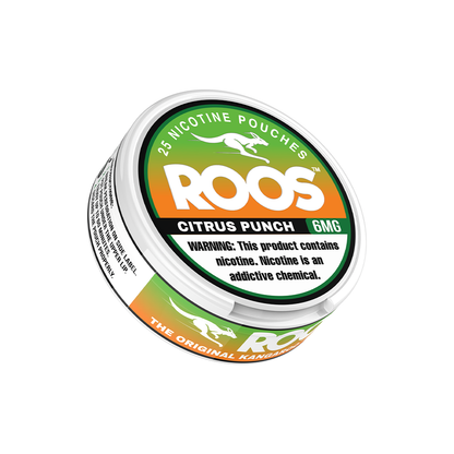 Roos Nicotine Pouches (25ct Can)(5-Can Pack) citrus punch 6mg