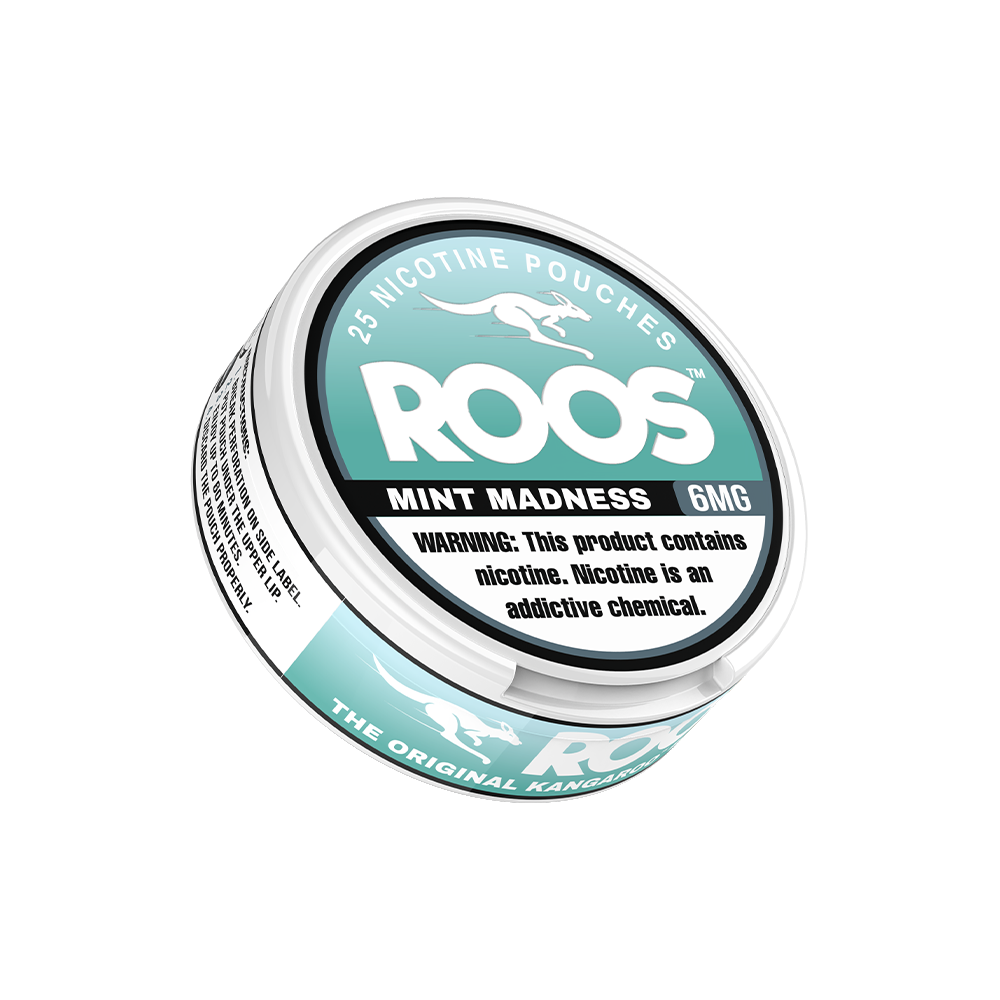 Roos Nicotine Pouches (25ct Can)(5-Can Pack) mint madness 6mg