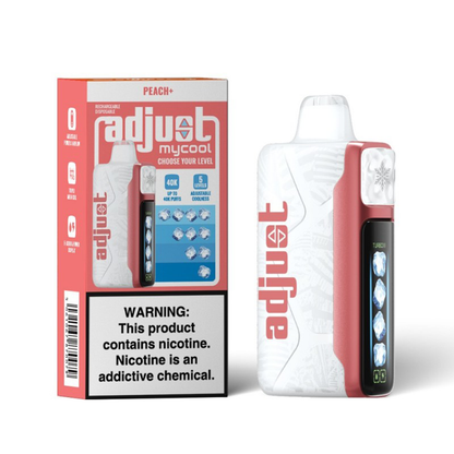 Adjust MyCool Disposable 40000 Puff 20mL 50mg | peach+ with pacaging