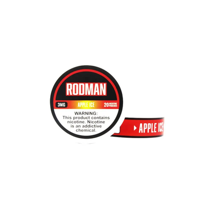 Rodman Nicotine Pouches (20ct Can)(5-Can Pack) APPLE ICE