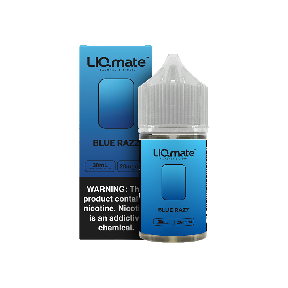 Blue Razz by 7Daze Liqmate Salt Series E-Liquid 30mL (Salt Nic) with packaging