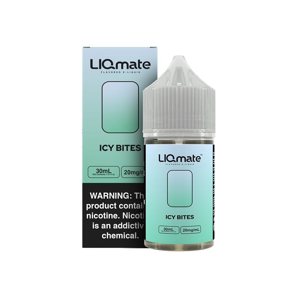 Icy Bites by 7Daze Liqmate Salt Series E-Liquid 30mL (Salt Nic) with packaging