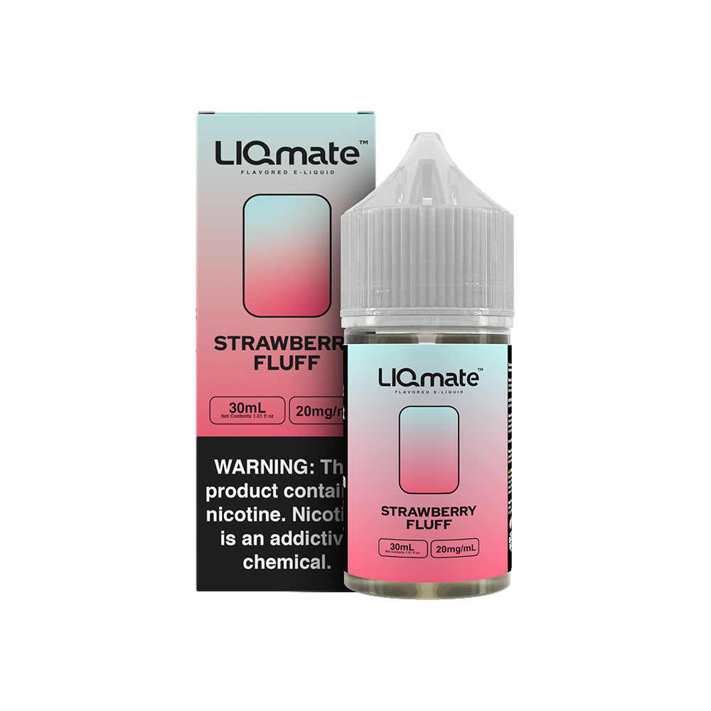 Strawberry Fluff by 7Daze Liqmate Salt Series E-Liquid 30mL (Salt Nic) with packaging