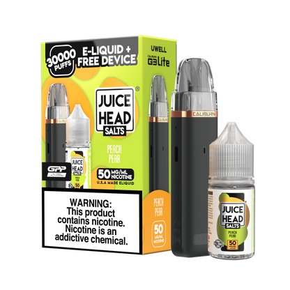 Juice Head x Uwell Caliburn G3 Lite Collab Bundle| Peach Pear with packaging