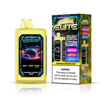 Puff Labs Hotbox Elite Disposable 50000 Puffs 30mL 50mg | Banana Cream Cake with packaging