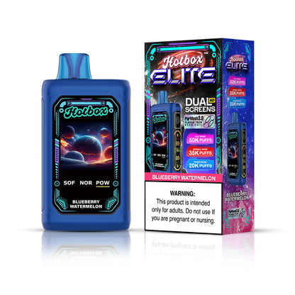 Puff Labs Hotbox Elite Disposable 50000 Puffs 30mL 50mg| Blueberry Watermelon with packaging