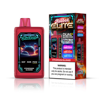 Puff Labs Hotbox Elite Disposable 50000 Puffs 30mL 50mg | Strawnana Slushee with packaging