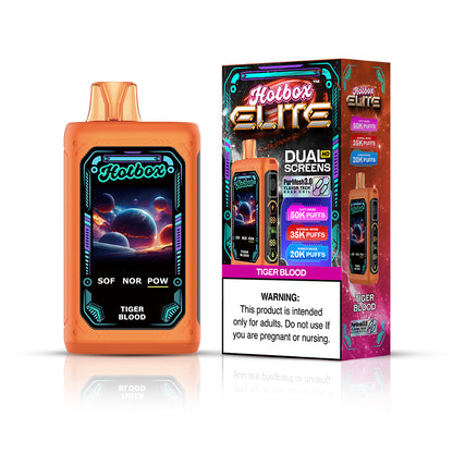 Puff Labs Hotbox Elite Disposable 50000 Puffs 30mL 50mg | Tiger Blood with packaging