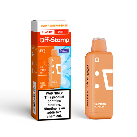 Off Stamp X Cube Disposable POD 18mL 50mg | hawaiian popsicle with packaging