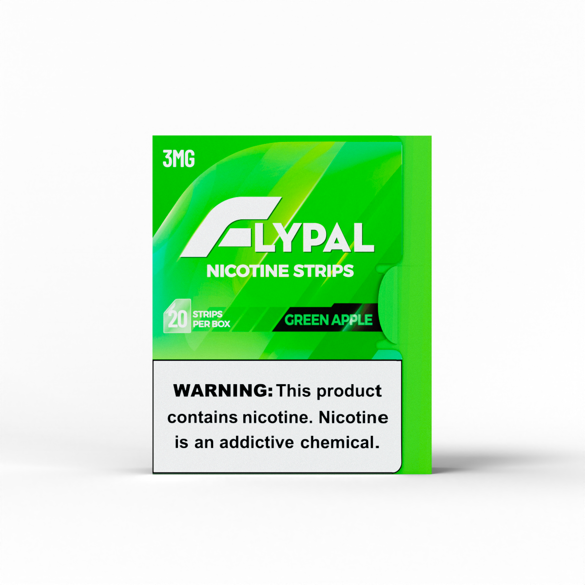 Flypal Nicotine Strips (20ct Boxes) 5pc Display -Green apple with packaging