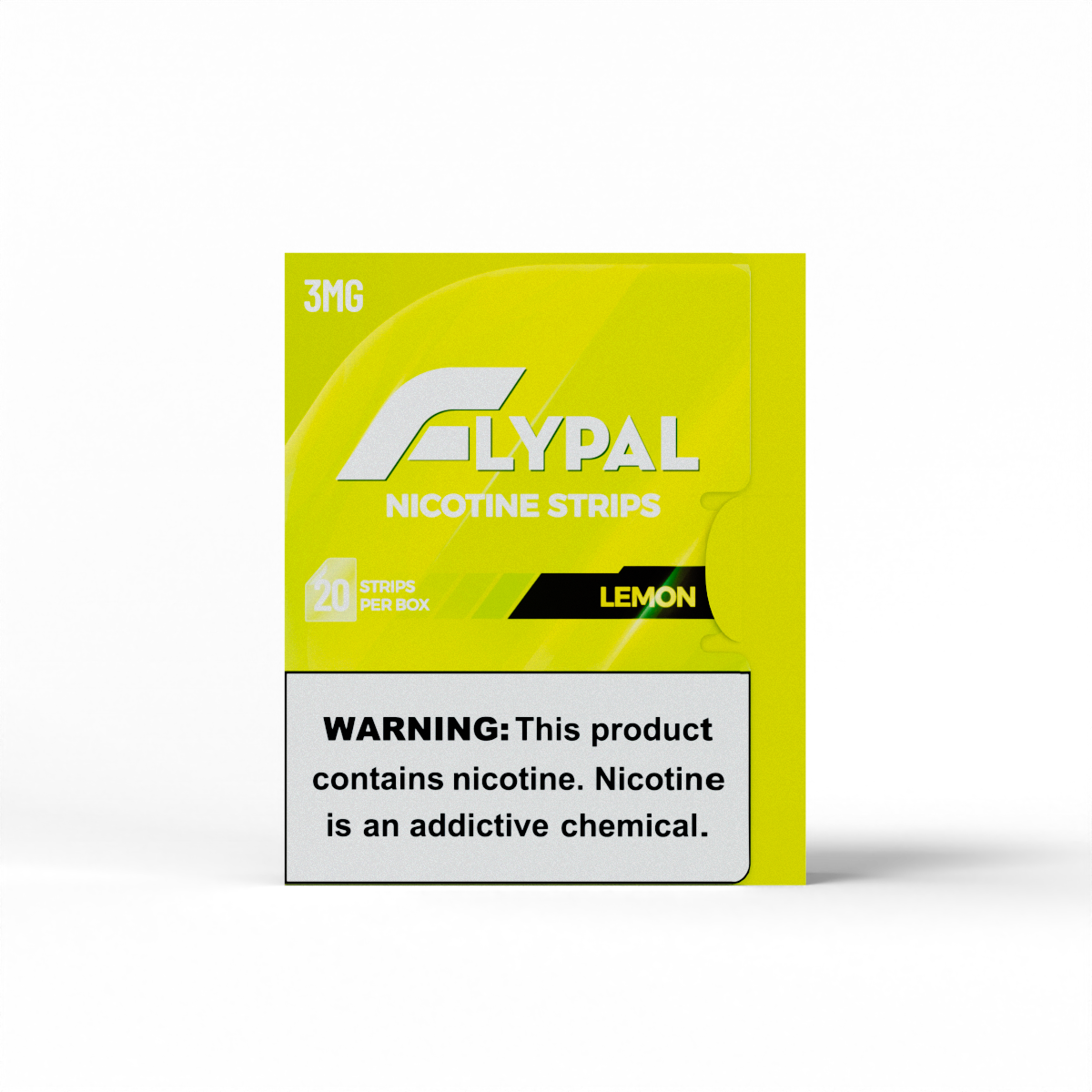 Flypal Nicotine Strips (20ct Boxes) 5pc Display - Lemon with packaging