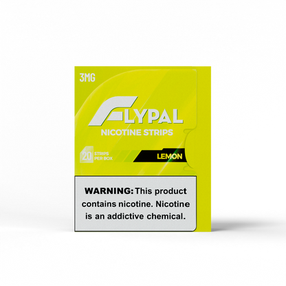 Flypal Nicotine Strips (20ct Boxes) 5pc Display - Lemon with packaging