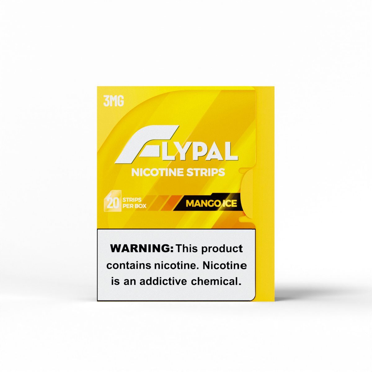 Flypal Nicotine Strips (20ct Boxes) 5pc Display - Mango ice with packaging